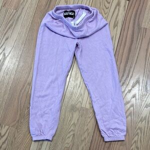 KatieJNYC purple sweat pants